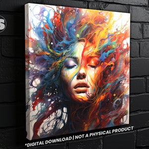 Schönheit in einem chaotischen Geist | Digital Art Print, Wandkunst, digitaler Download, Home Decor, bedruckbar, Mental Wellness