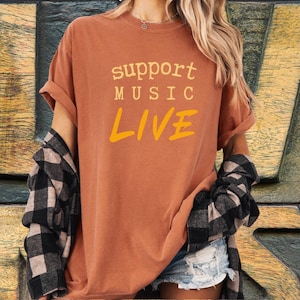 SUPPORT LIVE MUSIC Shirt| Support Local Music|Local Bands|Music Concert Festival Shirt| Music Lover Shirt |Minimalist Music-t Shirt