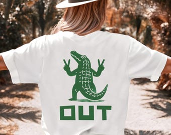Retro Alligator PEACE OUT Comfort Colors T-Shirt