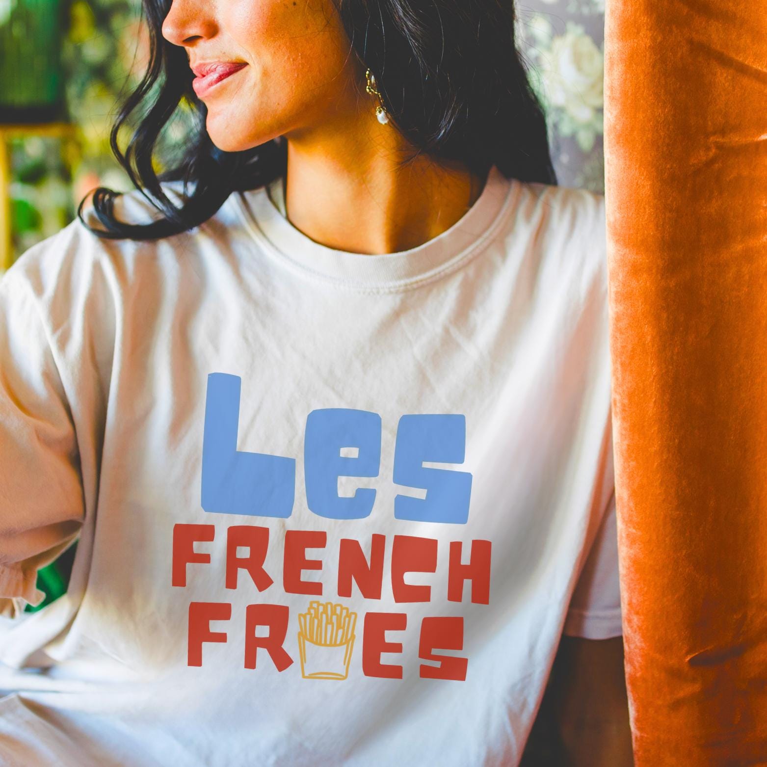 Retro French Fries Graphic T-shirt |funny USA Paris Trip Tee - Etsy