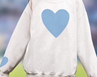 Carolina Blue Heart Sweatshirt | North Carolina Alumni Game Day Crewneck