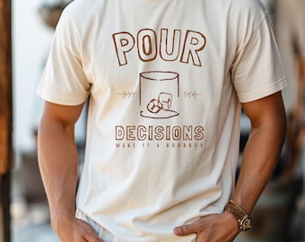 Regalos BOURBON para hombres y mujeres / Camisa de whisky con colores cómodos