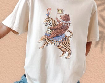 ヴィンテージ サーカス アニマルアート Tシャツ | コンフォートカラーズ ユニセックスシャツ