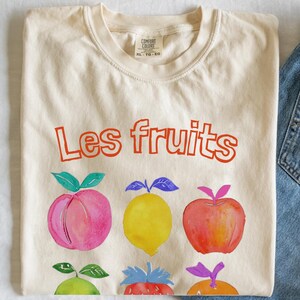 Cute FRUIT Shirt | Vintage Cottagecore FRENCH Strawberry Shirt |Lemon Citrus Tshirt |Summer Time Tee |Tropical Summer Vacation Shirt
