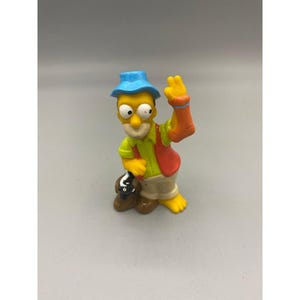 Homer Simpson Plastic Figure Camping Skunk Holding Sock Vintage 1990