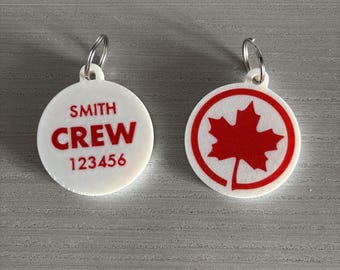 Aangepast Air Canada Crew-bagagelabel – Gepersonaliseerd luchtvaartcadeau