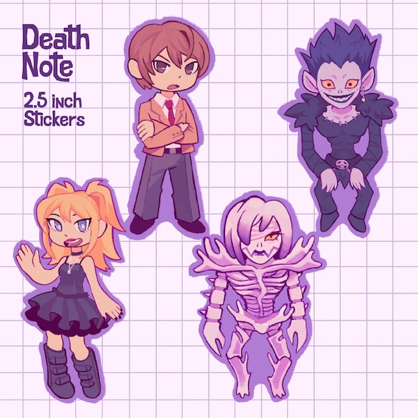 Death Note Chibi 2.5 Inch Stickers