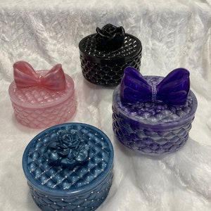 Jewelry Box, Trinket Box, Storage, Jewelry box with large Bow, Cute Box