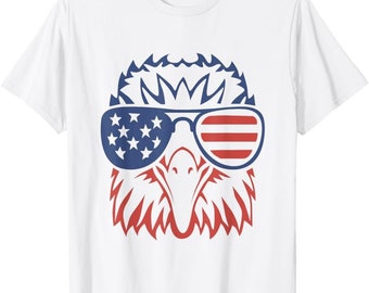 PNG Patriotic Eagle 4th of July USA American Flag Png, Digital Download
