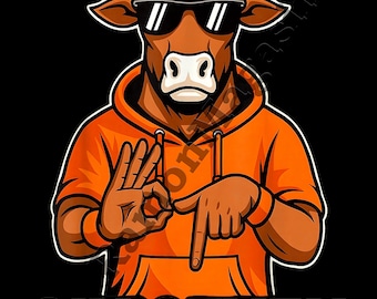 PNG Vintage Six Seven Longhorn Name Gift for Men Women Kids, Funny Christmas Png, Digital Download