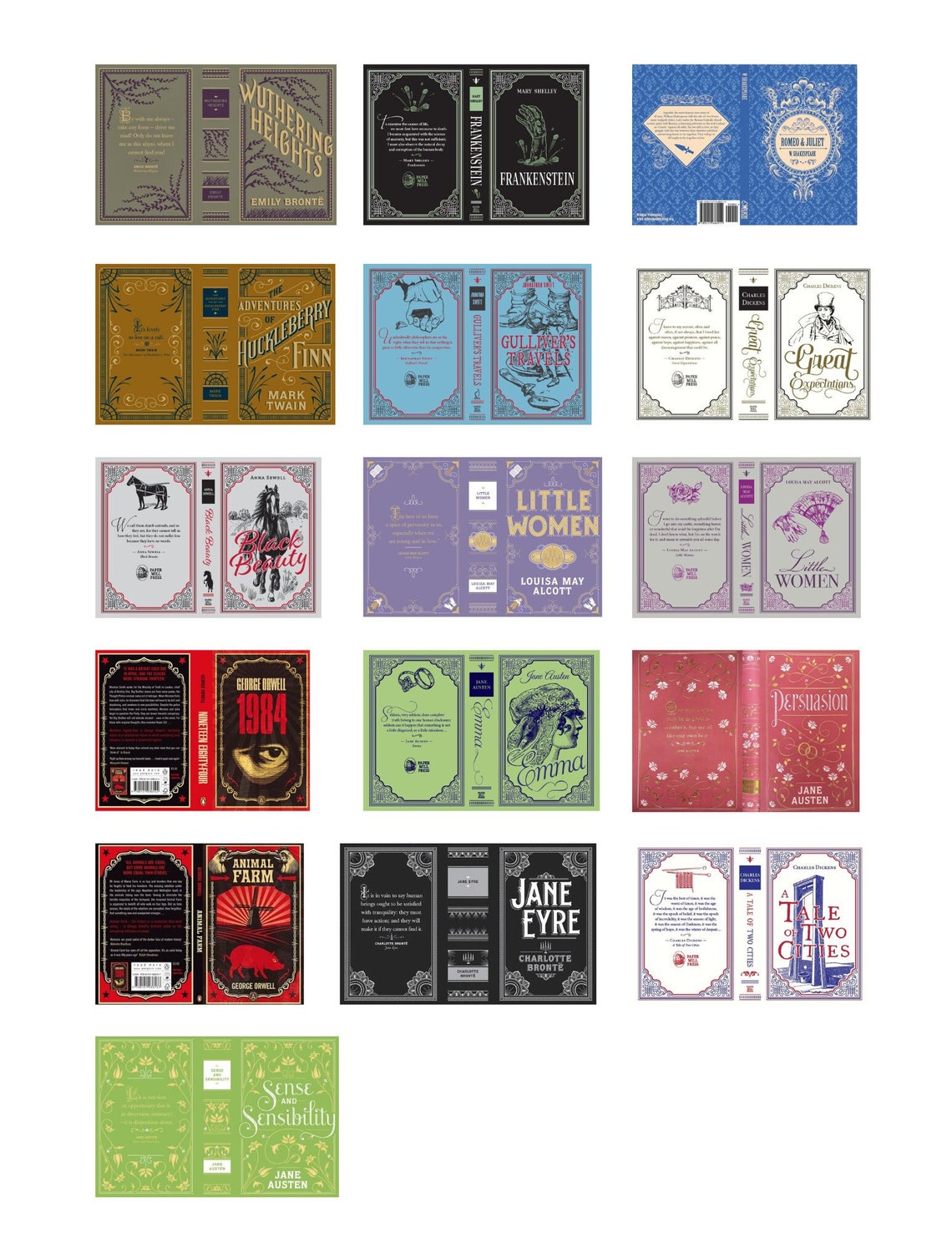 Printable Mini Book Covers Etsy Printable Mini Book Covers Etsy