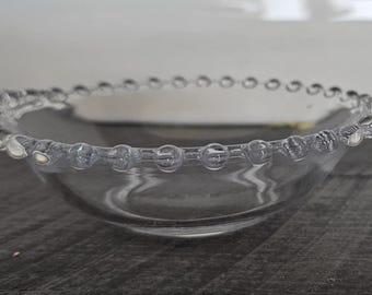 Candlewick small bowl with handles, 4 3/4"