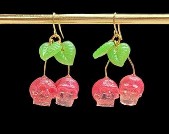 Skull Cherry Earrings