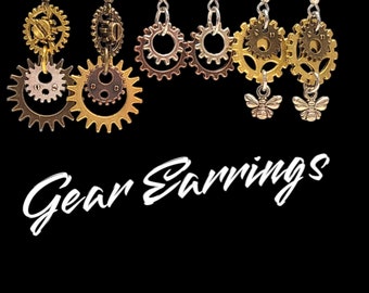 Steampunk Gear Earrings