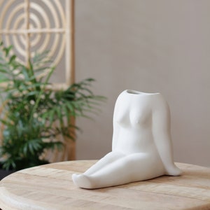 White Naked Lady Vase