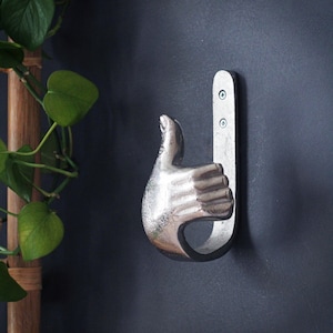 Silver Thumbs Up Hand Hook