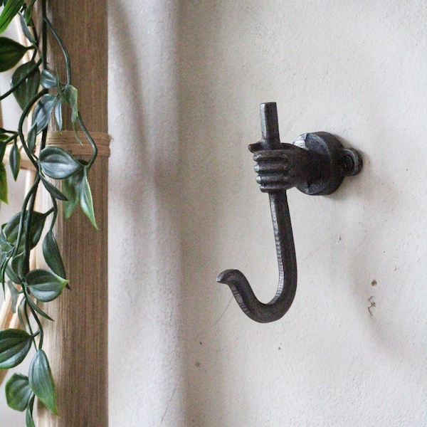 Cast Iron Hand Holding Hook