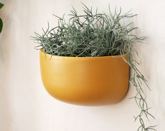 Oval Yellow Wall Planter