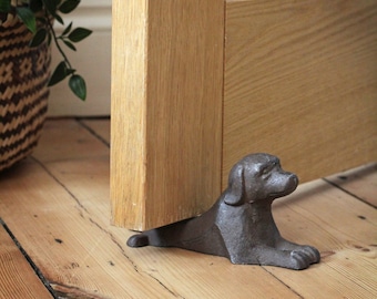 Cast Iron Dog Doorstop, Door Wedge