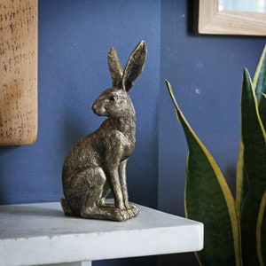 Bronze Looking Back Hare Ornament