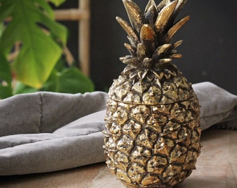 Gold Pineapple Storage Pot