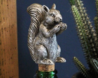 Silver Squirrel Bottle Stopper
