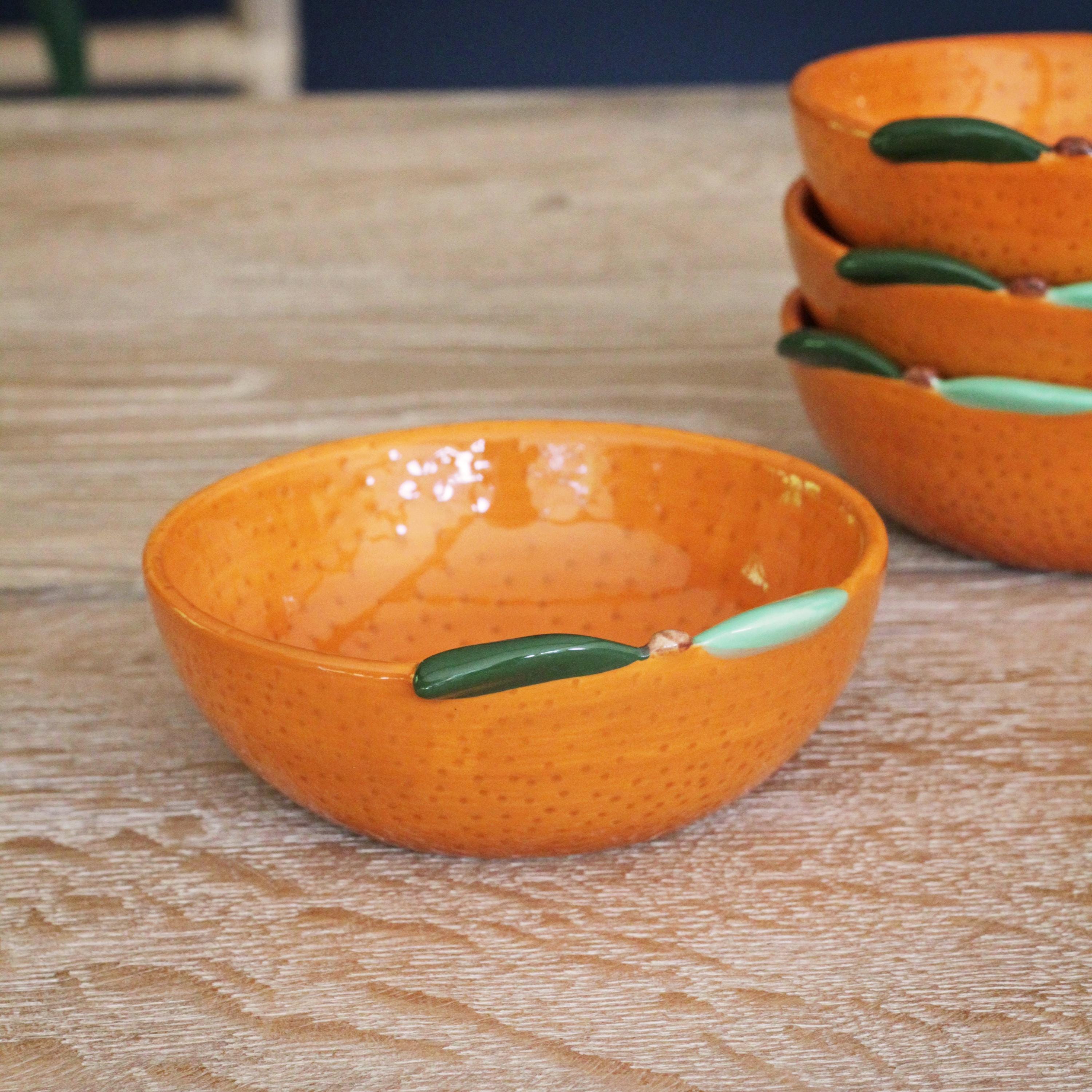 陶器のオレンジ皿 - Etsy 日本