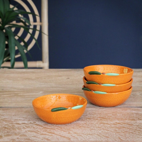 陶器のオレンジ皿 - Etsy 日本