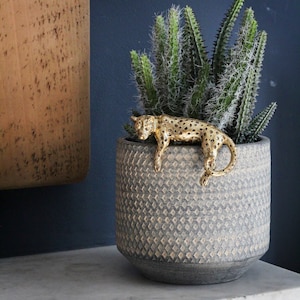 Gold Leopard Pot Hanger