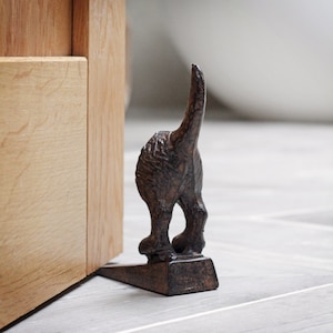 Cast Iron Dog Tail Doorstop, Door Wedge