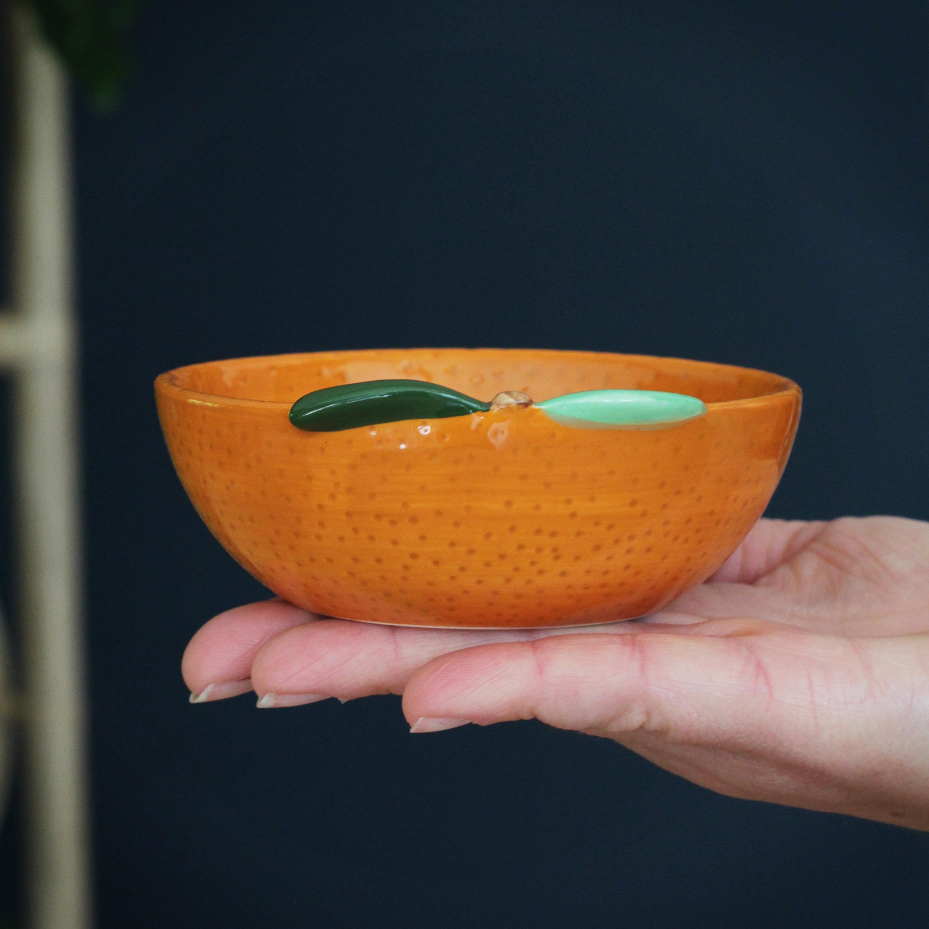 陶器のオレンジ皿 - Etsy 日本