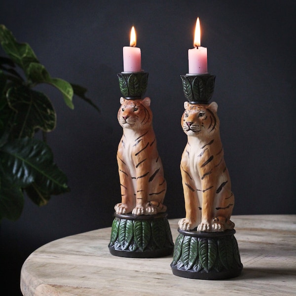 Quirky Tiger Candlestick, Candleholder