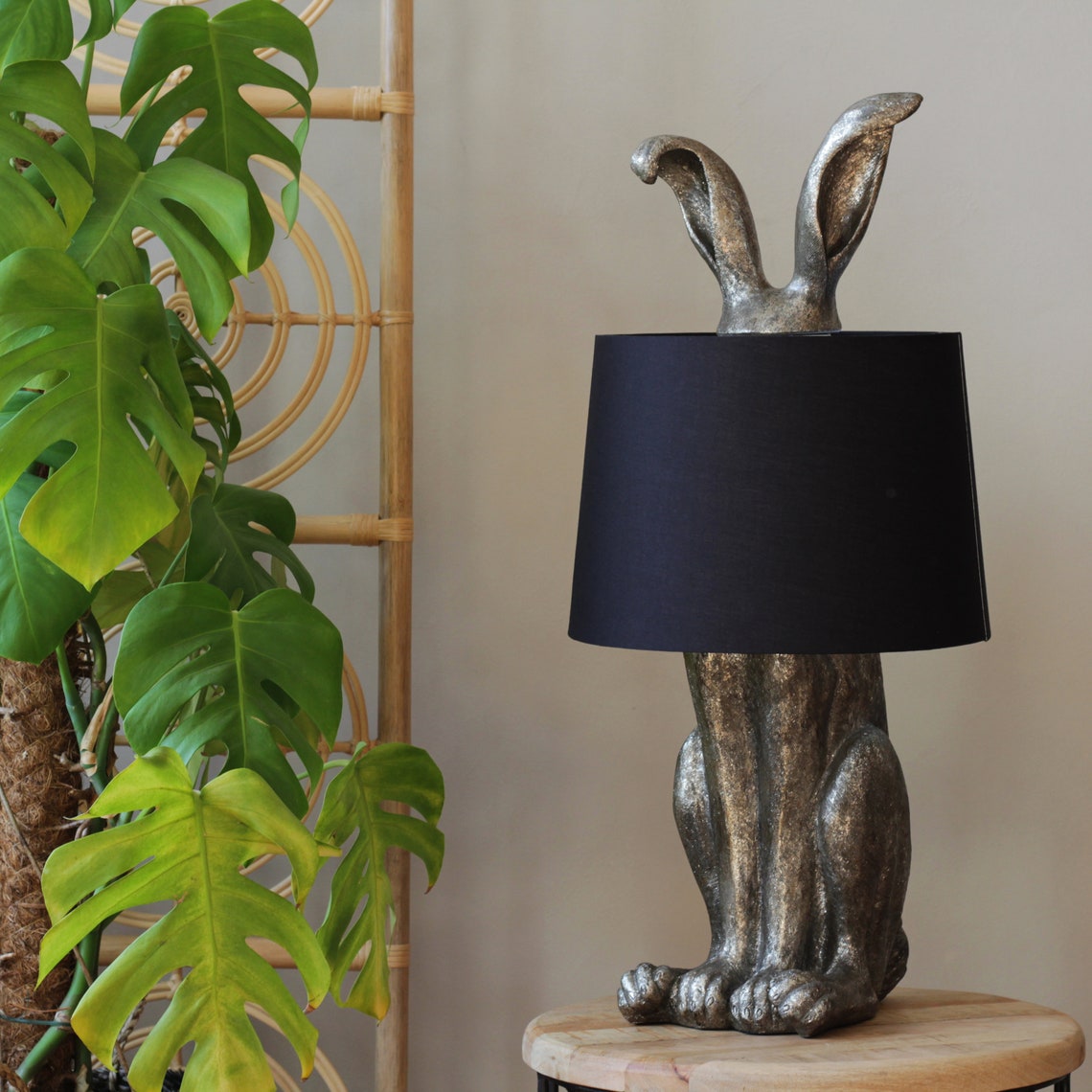 Antique Gold Hare Bunny Table Lamp - Etsy