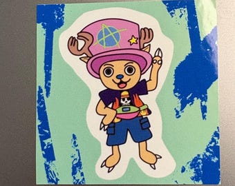 Chopper One Piece Cutesy Anarchist Retro Vinyl Sticker