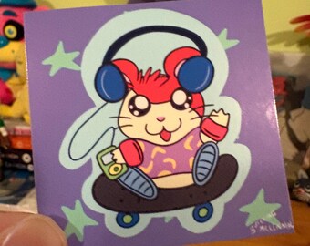 Retro Hamtaro 90s Anime Vinyl Sticker