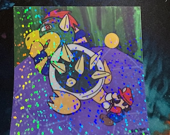 Italian Man 64 Boss Battle Holo Sparkly Vinyl Sticker