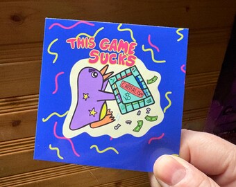 This Game Sucks Vinyl Sticker | Anti Capitalism Funny Laptop Sticker