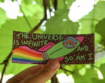 The Universe is Infinite Vinyl Sticker