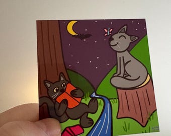 Magical Midnight Cats Vinyl Sticker