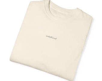 T-shirt, minimalistisch, trendy, grappig T-shirt met print, comfortabele kleuren, uniseks kledingstukgeverfd T-shirt