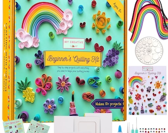 Papierquillingset voor beginners voor kinderen en volwassenen - 10 projecten, gereedschappen en benodigdheden