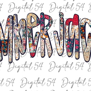 Könnte beinhalten: Das Wort "LUMBERJACKS" in einem skurrilen Patchwork-Design. Jeder Buchstabe besteht aus verschiedenen floralen und gemusterten Stoffen in Rot-, Blau- und Cremetönen, umrandet in Marineblau. Der Hintergrund ist weiß.