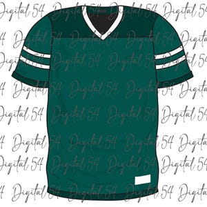 Deep Green Jersey PNG | Customize With Your Number | Digital Download | Print File | School Spirit | Custom PNG | Football Jersey | Trendy |