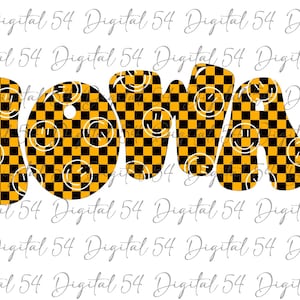 アイオワ フットボール シーズン PNG: スマイリー フェイス デザイン (デジタル ダウンロード)
