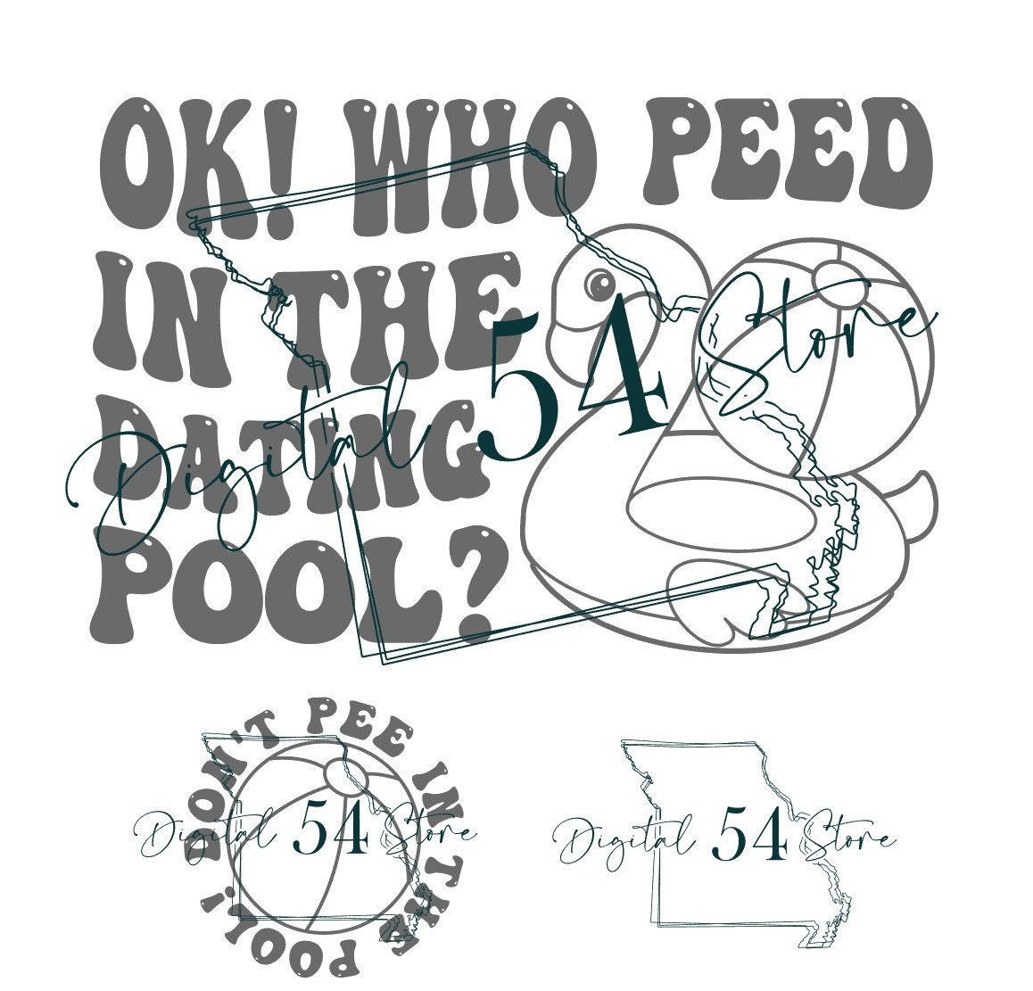 Ok! Who Pee'd in the Dating Pool PNG | Digital Download | Feral | PNG |  Trending | Front and Back Design | High Maintenance | Dating World | - Etsy, image size:1158x1111