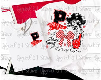 Pirates PNG | Pirates Pennant Flag Print | Digital Download | Cute | School Spirit | Custom PNG | Football | Mascot | Printable | Trending |