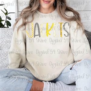 Yellowjackets PNG | Unique Design | Digital File | Soccer | Custom Jackets | College Sports | High School | Basketball | Baseball | Track