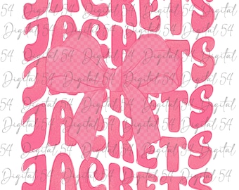 Chaquetas PNG / Adorable rosa / Descarga digital / Archivo / Espíritu escolar / PNG personalizado / Fútbol / Mascota / Imprimible / Tendencia / Lindo y divertido