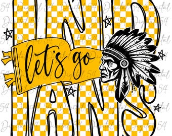 Indians Pennant Flag PNG: School Spirit Cut File (Digital Download