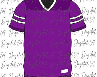 Purple Jersey PNG | Customize With Your Number | Digital Download | Print File | School Spirit | Custom PNG | Football Jersey | Trendy | Fun